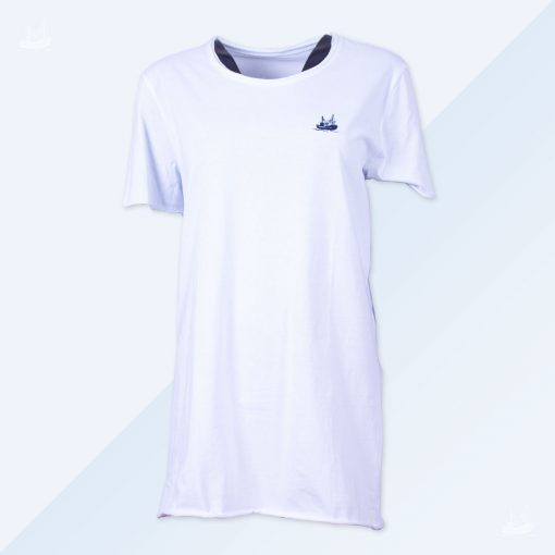 Langes T-Shirt - Blue Line - Weiß